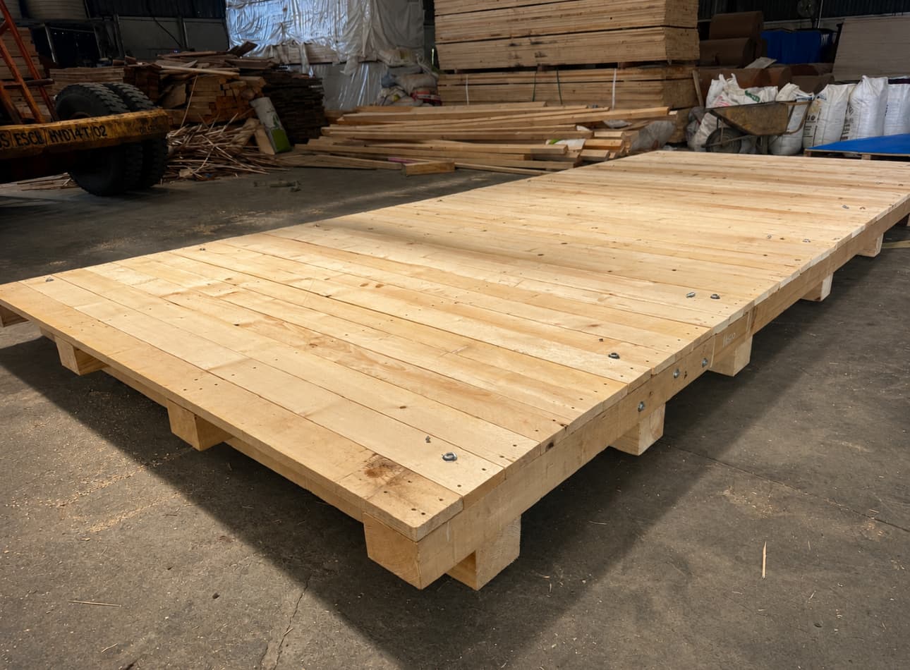 Heavy-Duty Industrial Wooden Pallets