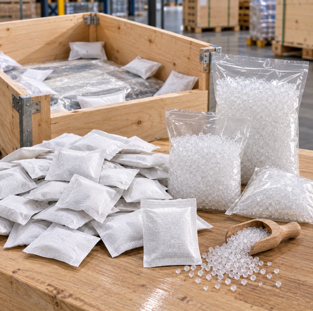Industrial Silica Gel & Clay Desiccant Pouches