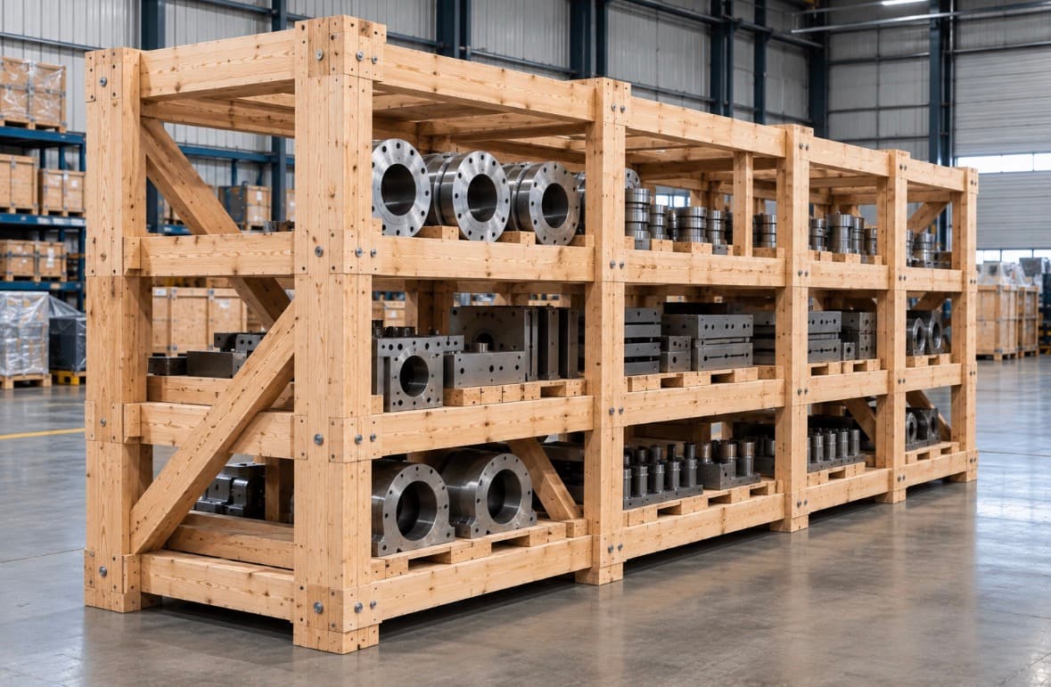 Heavy Industrial Wooden Assembly