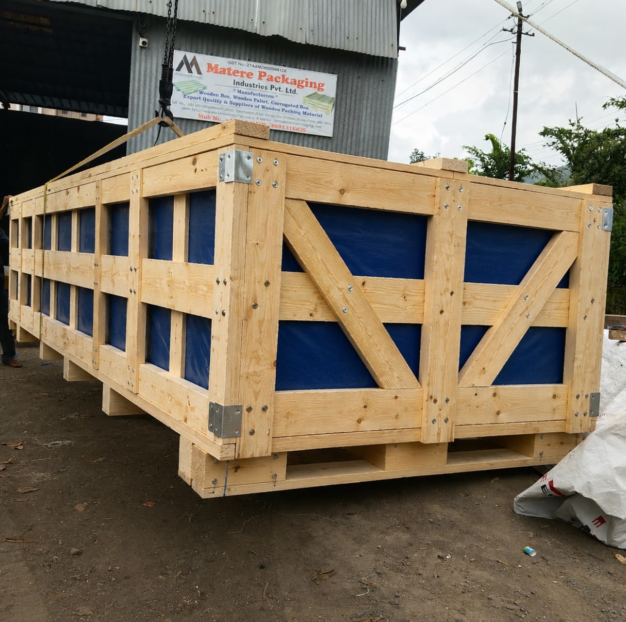 Heavy-Duty Wooden Crate