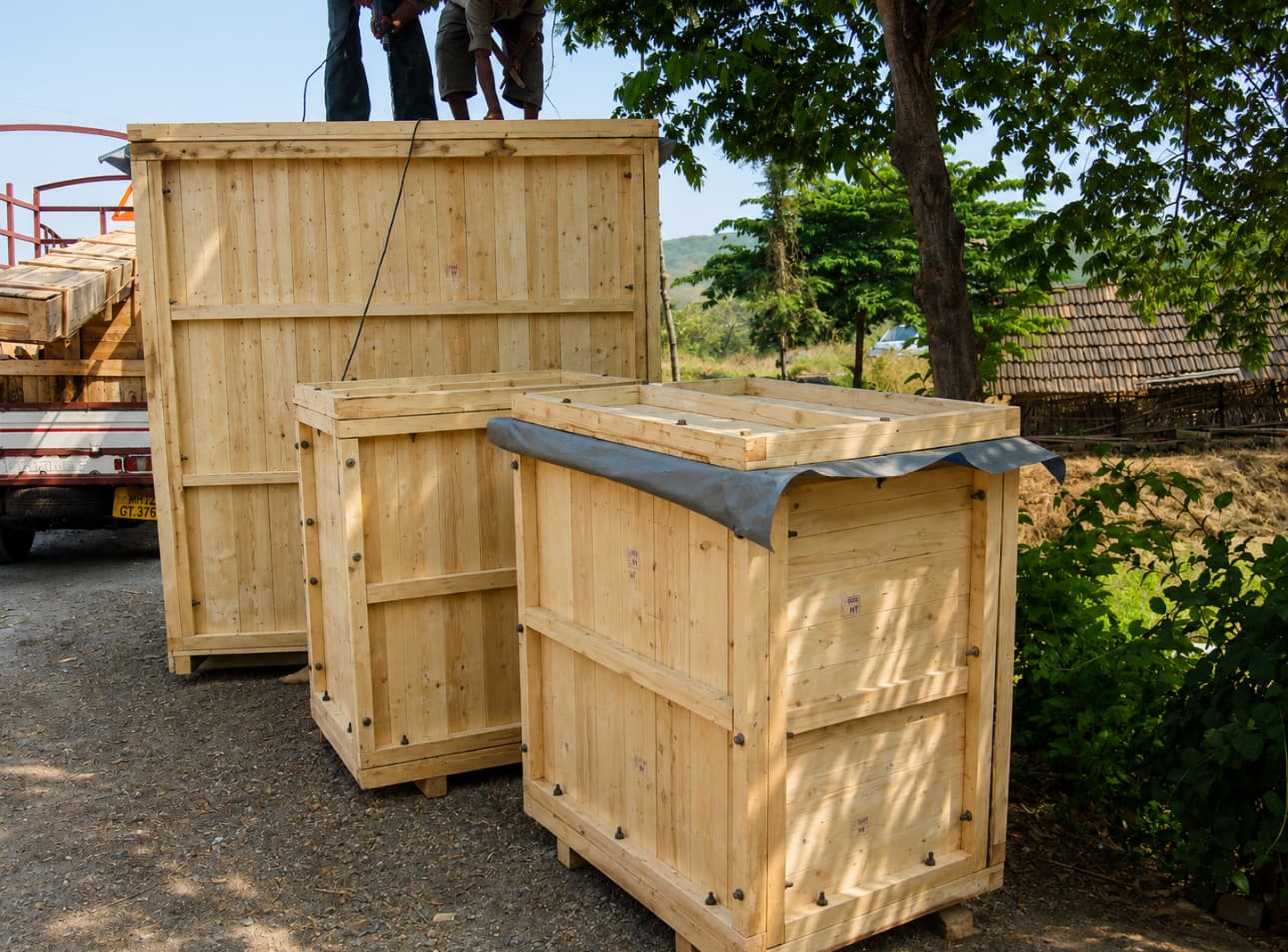 Pine Wood Export Packaging Boxes