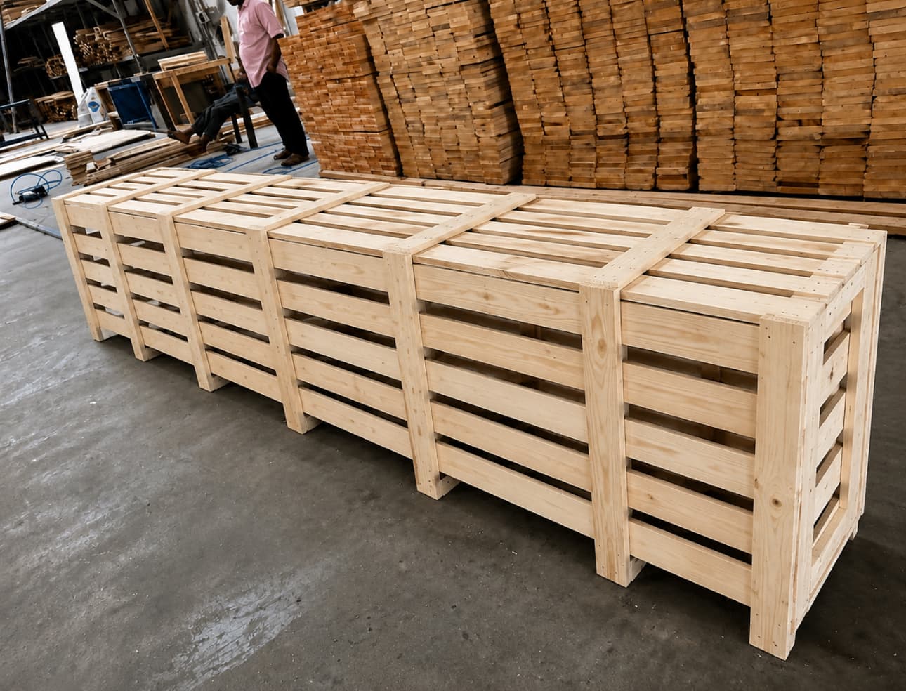 Slatted Wooden Crate